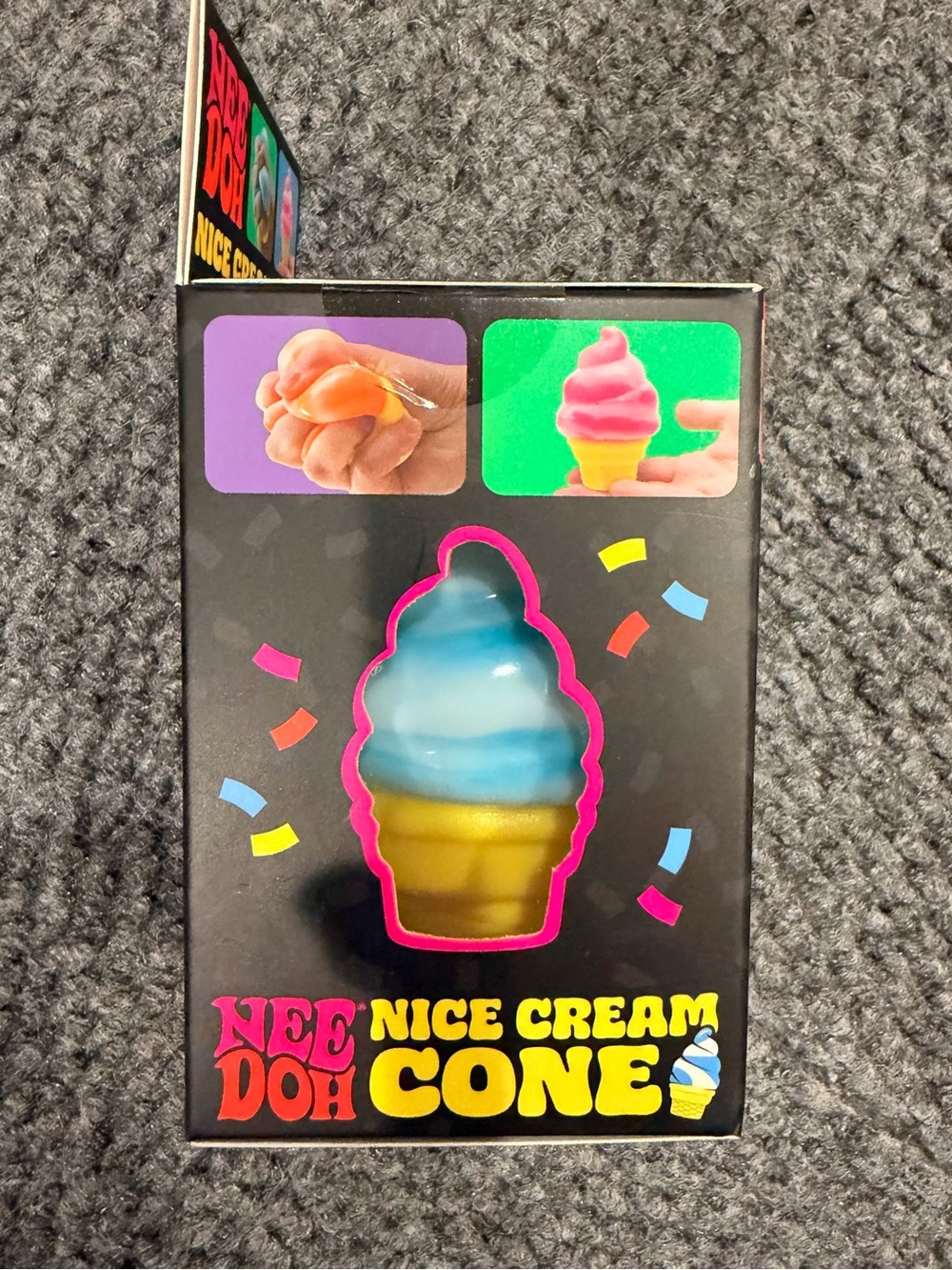 Needoh Nice Cream Cone Kids Toy Squishy - Blue - Picture 2 of 2